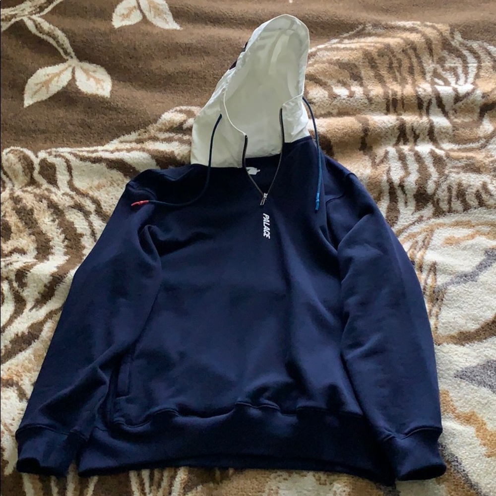 Palace Twill 1/4 Hood Navy